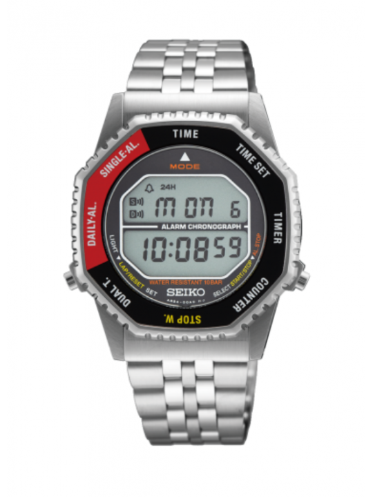 Seiko Rotocall Digital Steel Red-Black