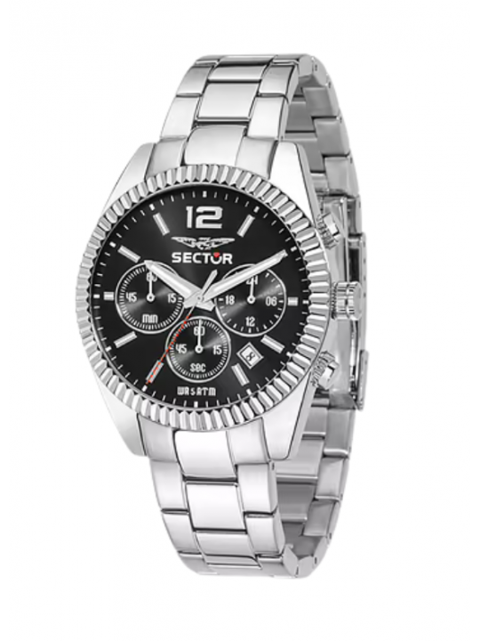Sector 240 Cronografo Acciaio Nero