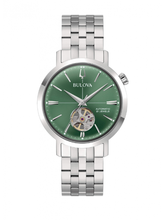 Bulova Aerojet Automatic Open Heart Verde