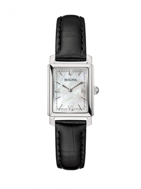 Bulova Sutton Tank Donna Madreperla Nero Pelle