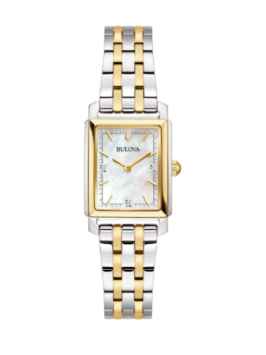 Orologio Donna Bulova Sutton Tank Bicolore con Diamanti