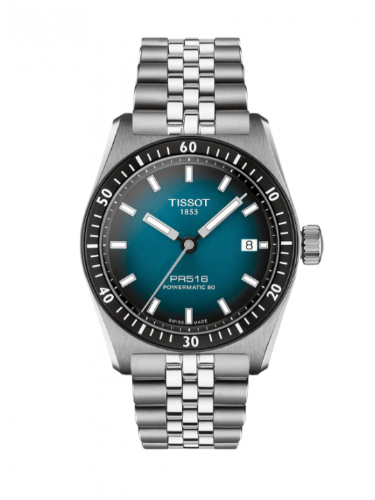 Orologio Uomo Tissot PR516 Powermatic 80 Blu 38mm T1494071104100