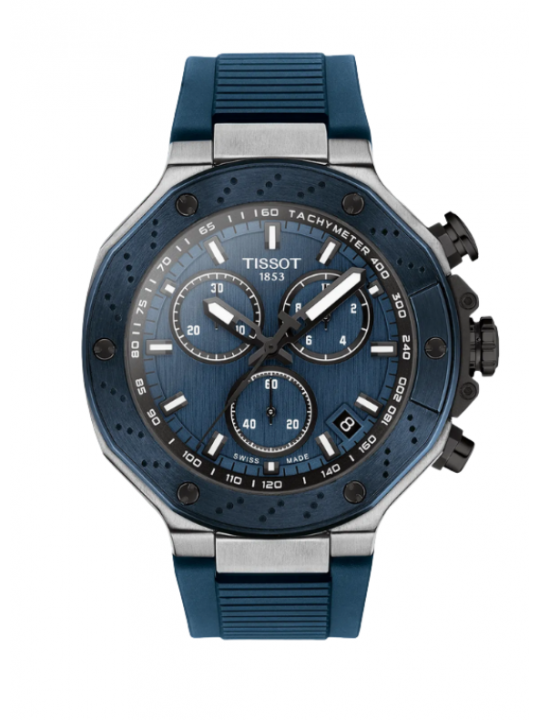 Cronografo Tissot T-Race Quartz 45mm Blu Acciaio