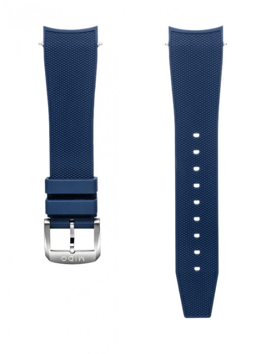 Cinturino in gomma blu scuro 22mm