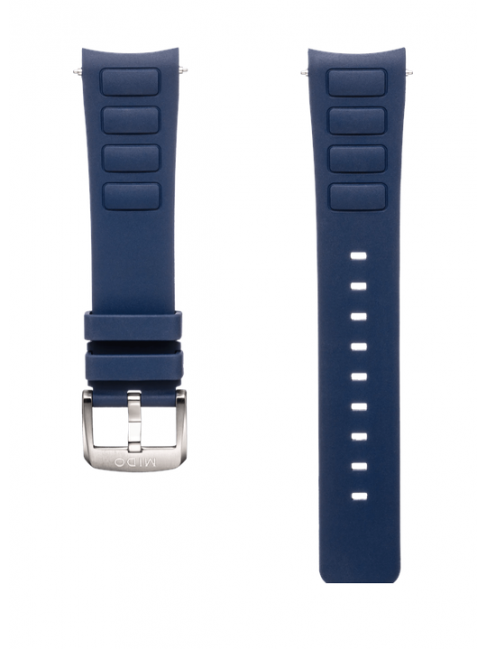Multifort TV Big Date cinturino in gomma blu 22mm
