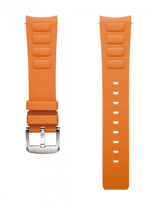 Multifort TV Big Date cinturino in gomma arancione 22mm