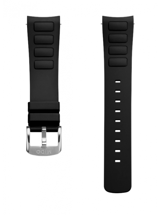 Multifort TV Big Date cinturino in caucciù nero 22mm