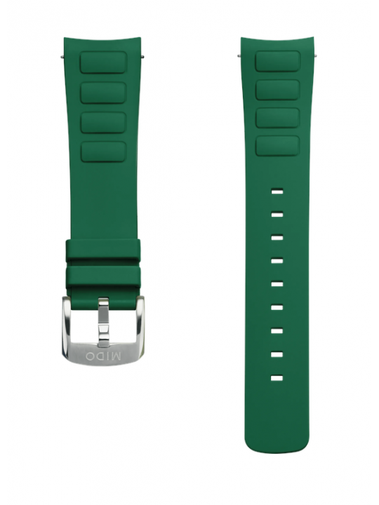 Multifort TV Big Date cinturino in caucciù verde 22mm