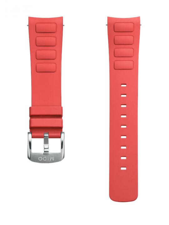 Multifort TV Big Date cinturino in caucciù rosso 22mm