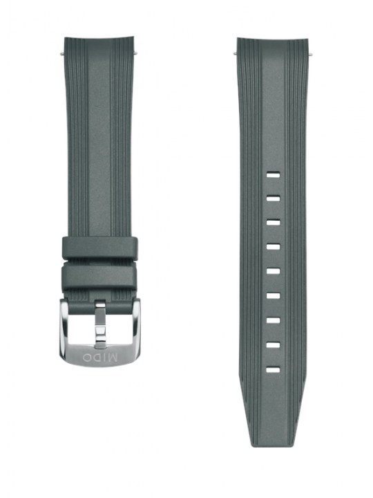 Ocean Star 39 Cinturino in gomma grigio 20mm