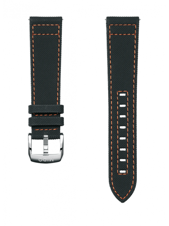 Cinturino in pelle nera 21mm