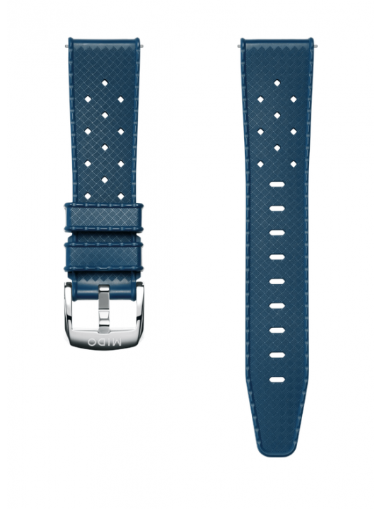 Cinturino in caucciù blu 21mm
