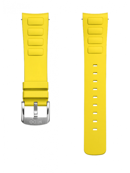 Multifort TV Big Date cinturino in gomma gialla 22mm