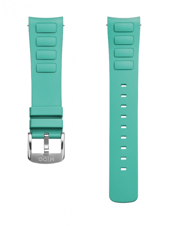 Multifort TV Big Date cinturino in gomma turchese 22mm