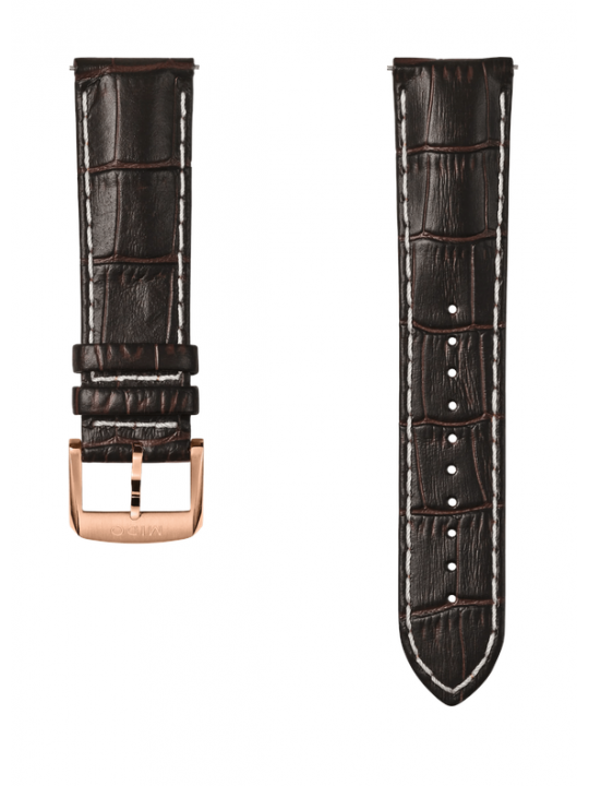 Cinturino in pelle marrone 22mm