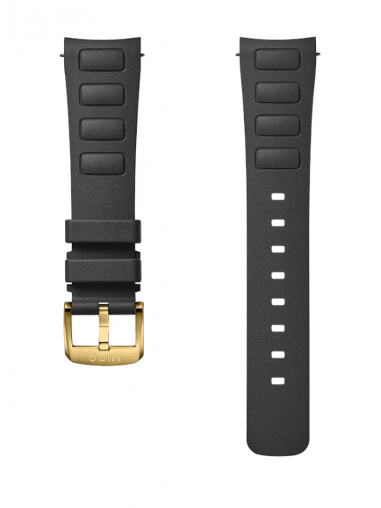Multifort TV Big Date cinturino in caucciù nero 22mm