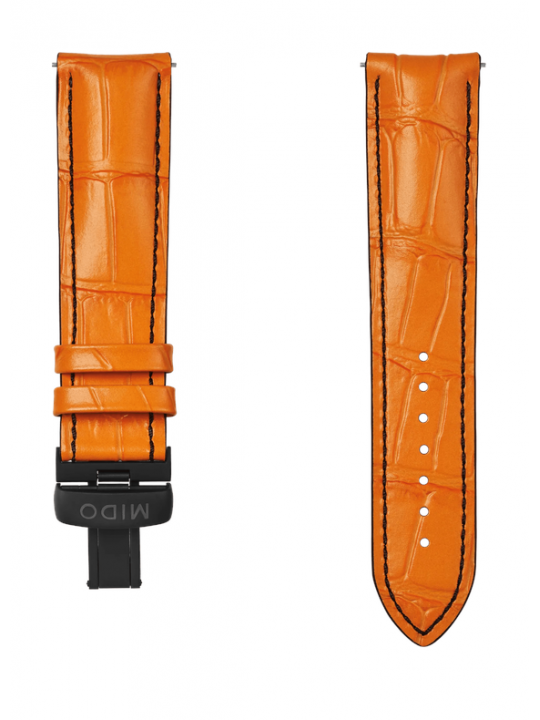 Multifort Gent cinturino in pelle arancione 22mm
