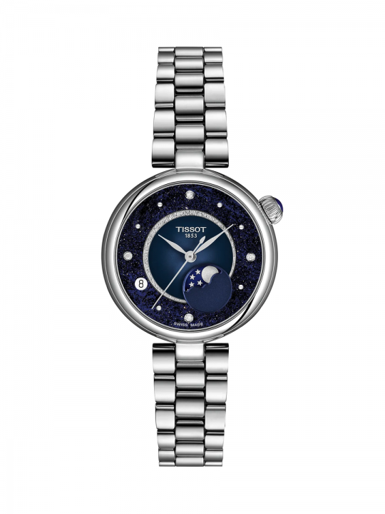 Tissot Desir 29.6mm Fase Lunare Quadrante Blu con Diamanti