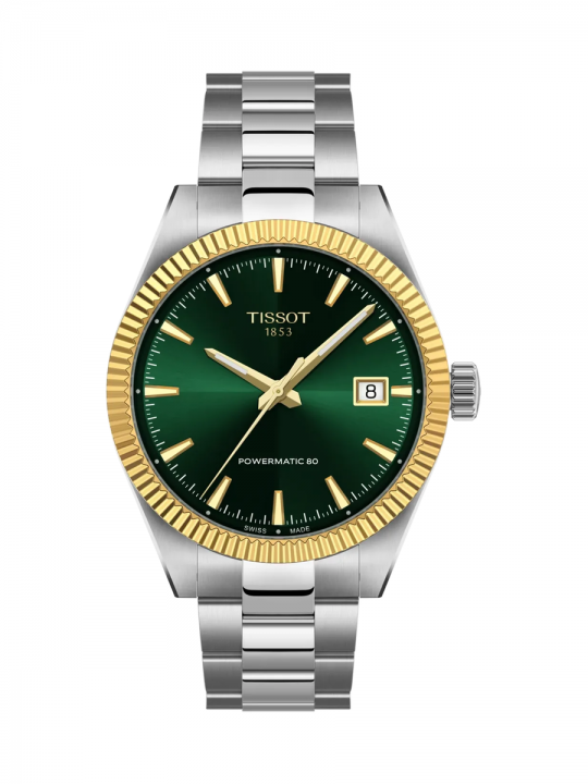 Tissot Gentleman Gold Bezel 38mm Quadrante Verde